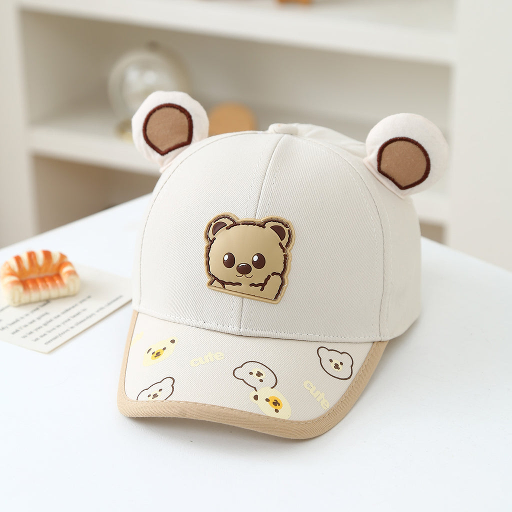 Mignon Oreilles d'ours en trois dimensions Caricature Imprimer Casquette de baseball pour enfants