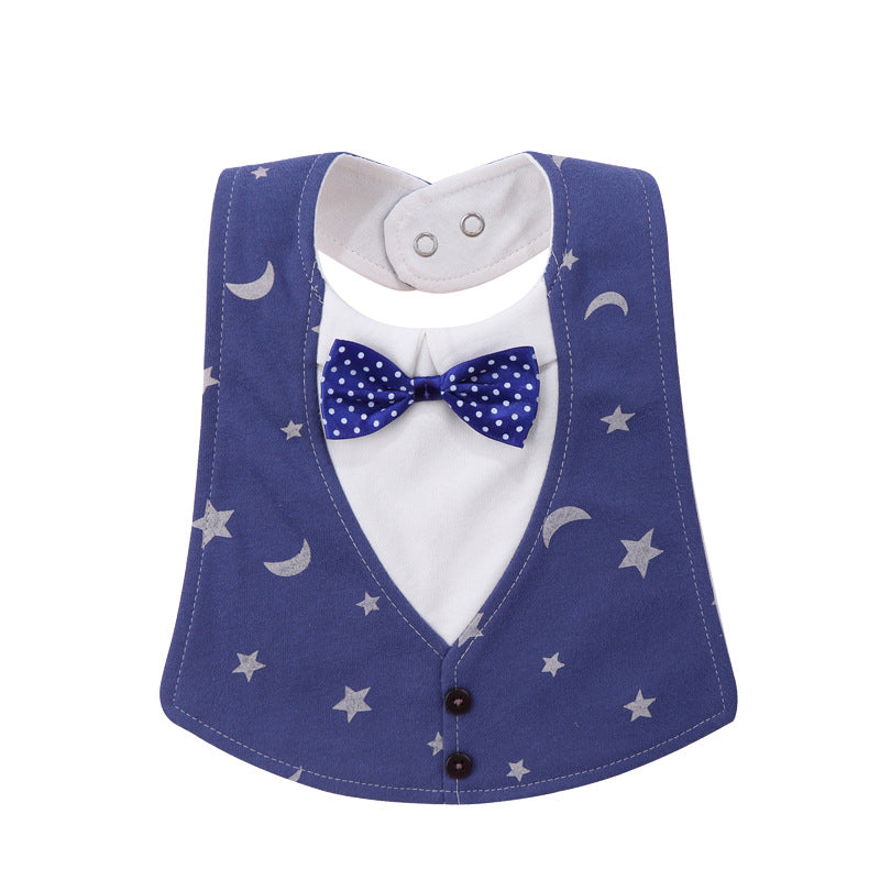 Bébé réglable en trois dimensions Bow Tie quatre couches Serviette étanche Salive