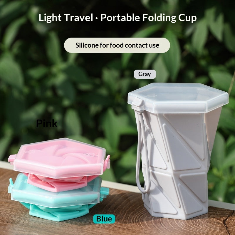 Coupe d'eau pliable en silicone extensible pour les sports de plein air et les voyages