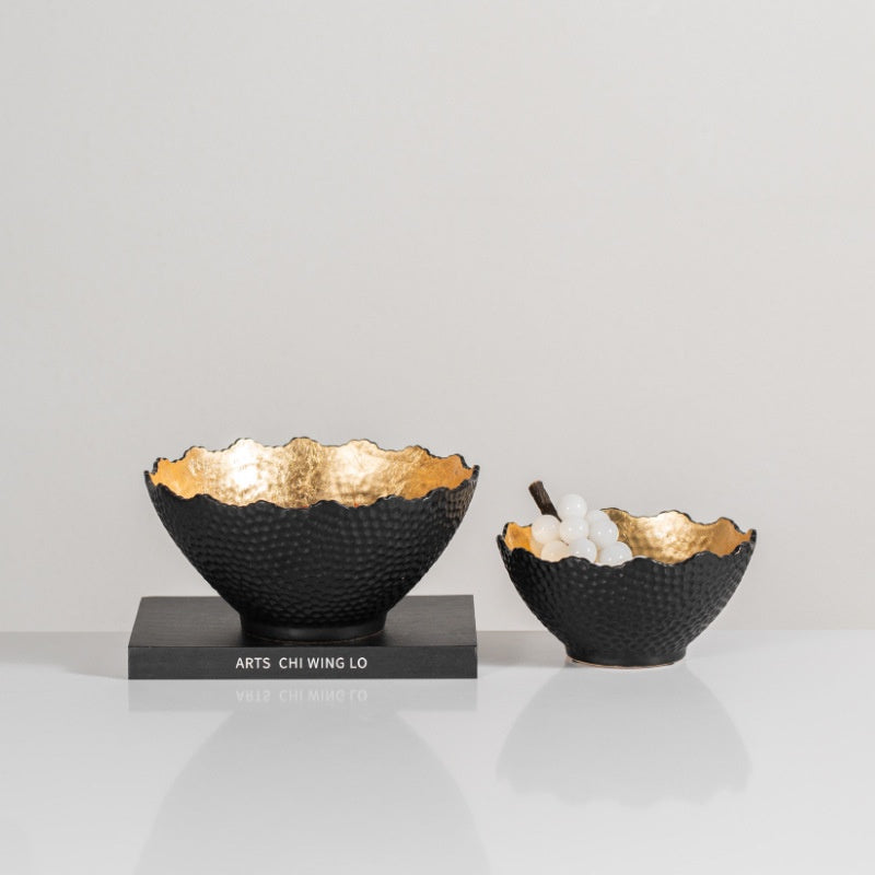 Céramique à la main Baking noir Etampage en aluminium
