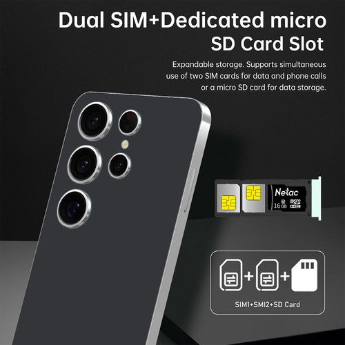 S24 Téléphone intelligent déverrouillé 4inch 128GB Android14.0 6.8inch 6800mAh 5G