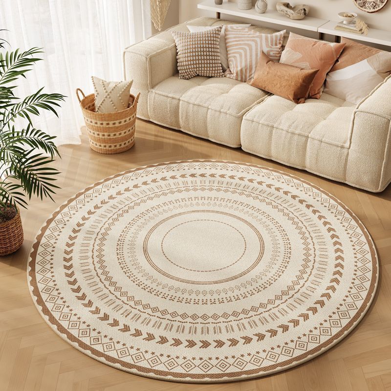Rug rond de style bohème du ménage