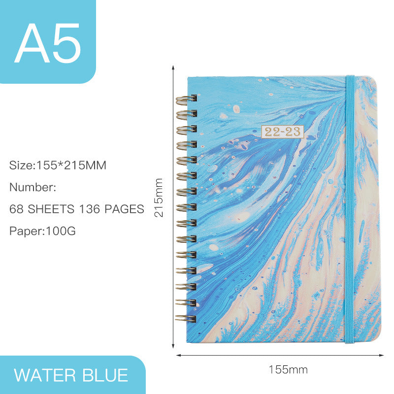 Calendrier annuel A5 Coil Notebook Livre anglais