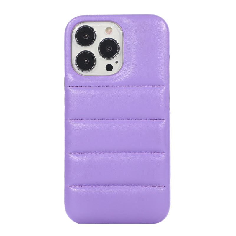 Clapet de téléphone en cuir d'Instagram en couleur solide