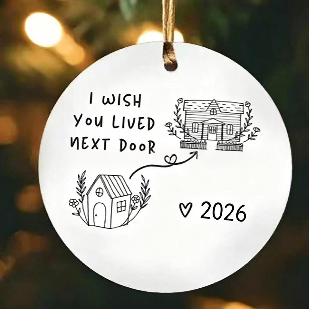 Arrivée Amazon Round Pendentif de Noël en céramique