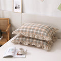 Coussin simple en coton lavé