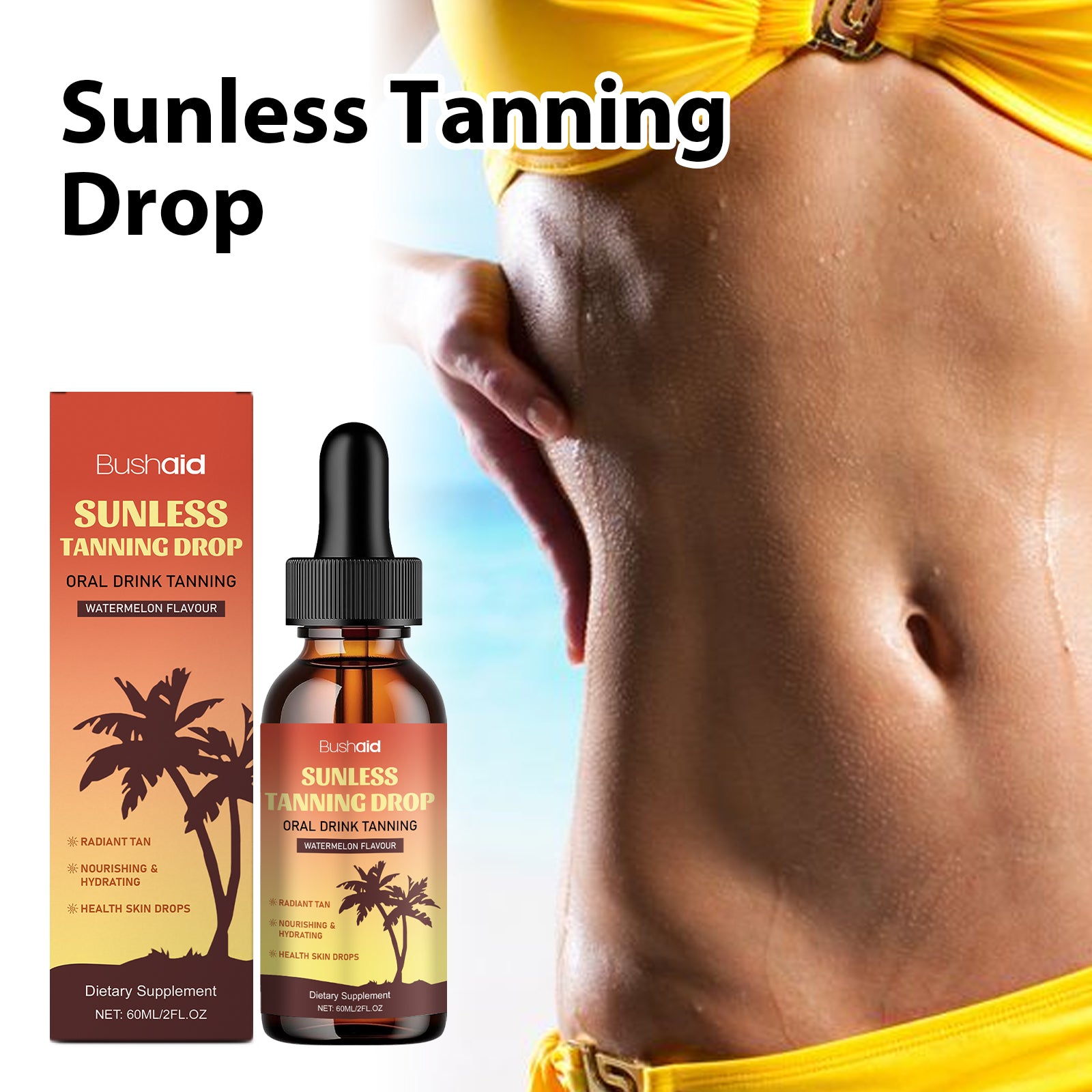 Beauté naturelle Black Sunless Tanning gouttes orales