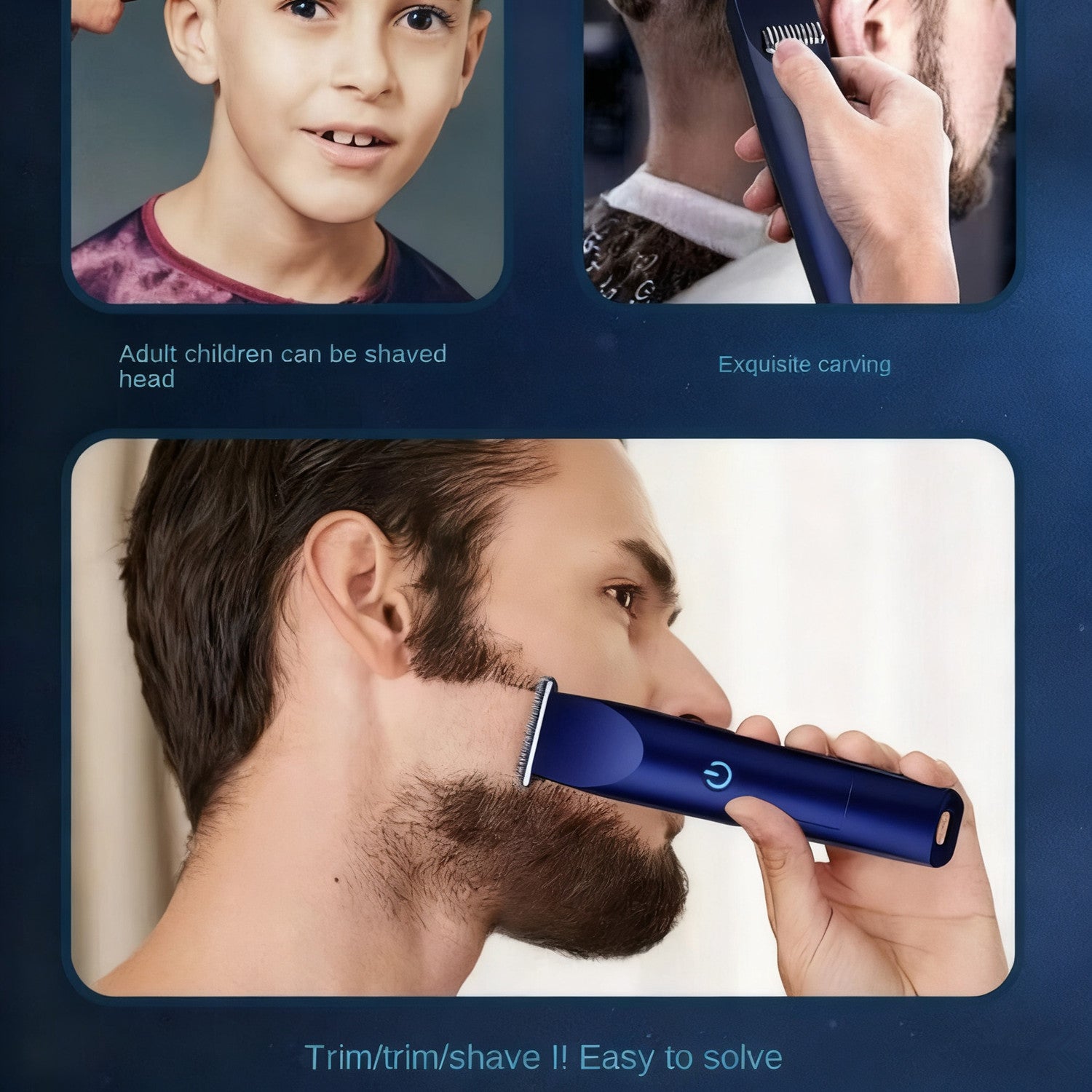 Cheveux électriques pour hommes et étrier de barbe - Élégant grooming pour des résultats professionnels