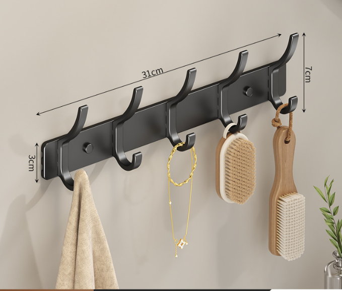 Porte-manteau mural de 1pc - Crochet de vêtement épais. Salle de bains Crochet collant et serviettes mur de vêtement