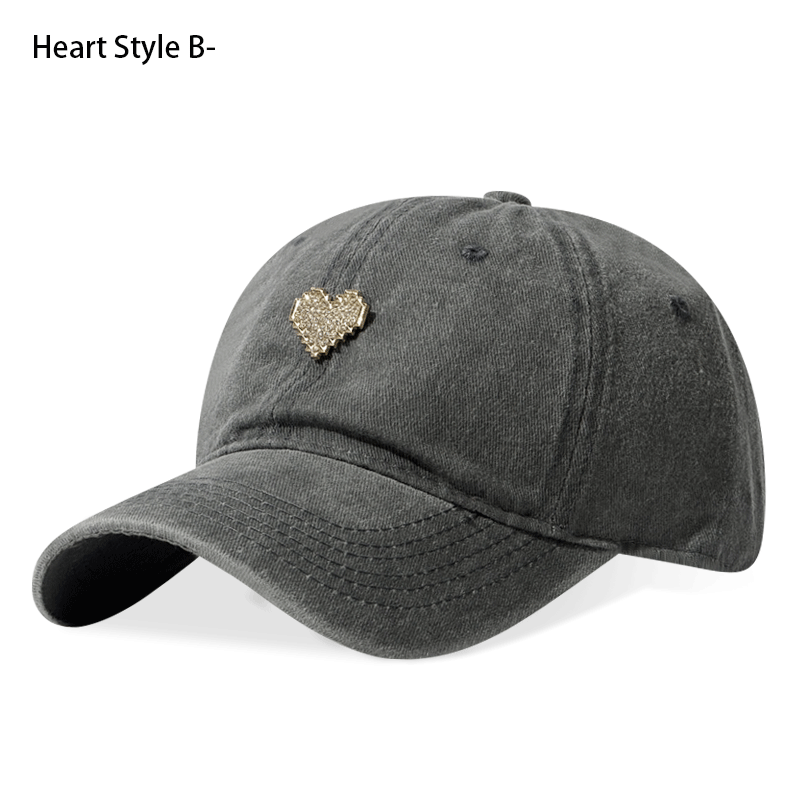 Lavé Old Quick Séchage Cap de baseball Handmade Accessory Pattern Imprimé Duckbill Cap Big H