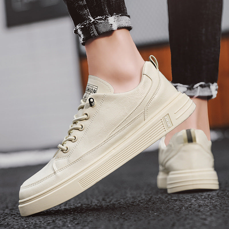 Style coréen Fashionable All-match Blanc Chaussures Homme mince Casual Respirant Toile Sneaker
