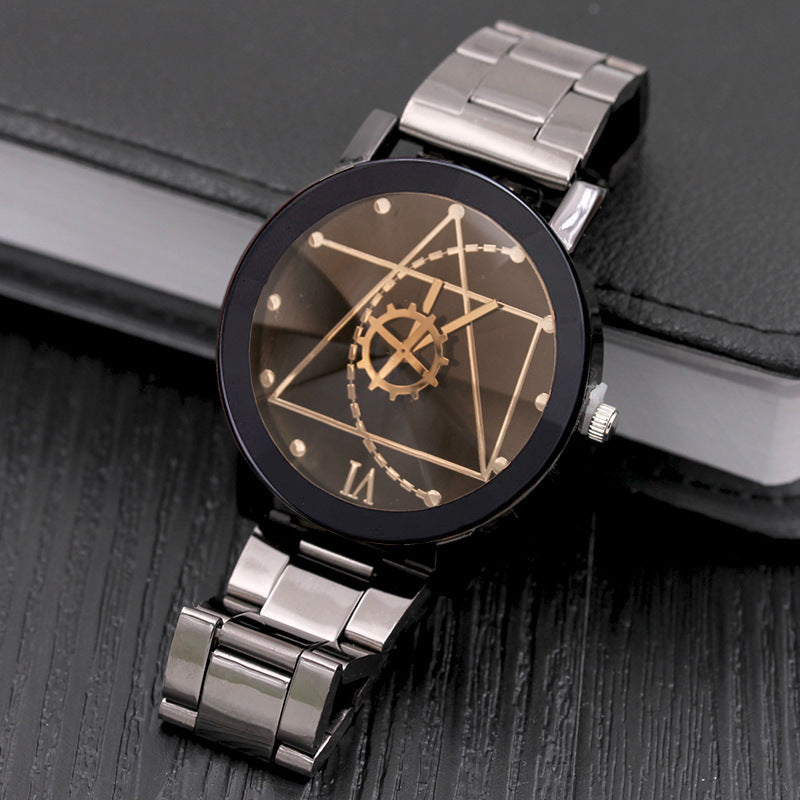 Fashion Gear Compass Tournable en acier montre hommes et femmes