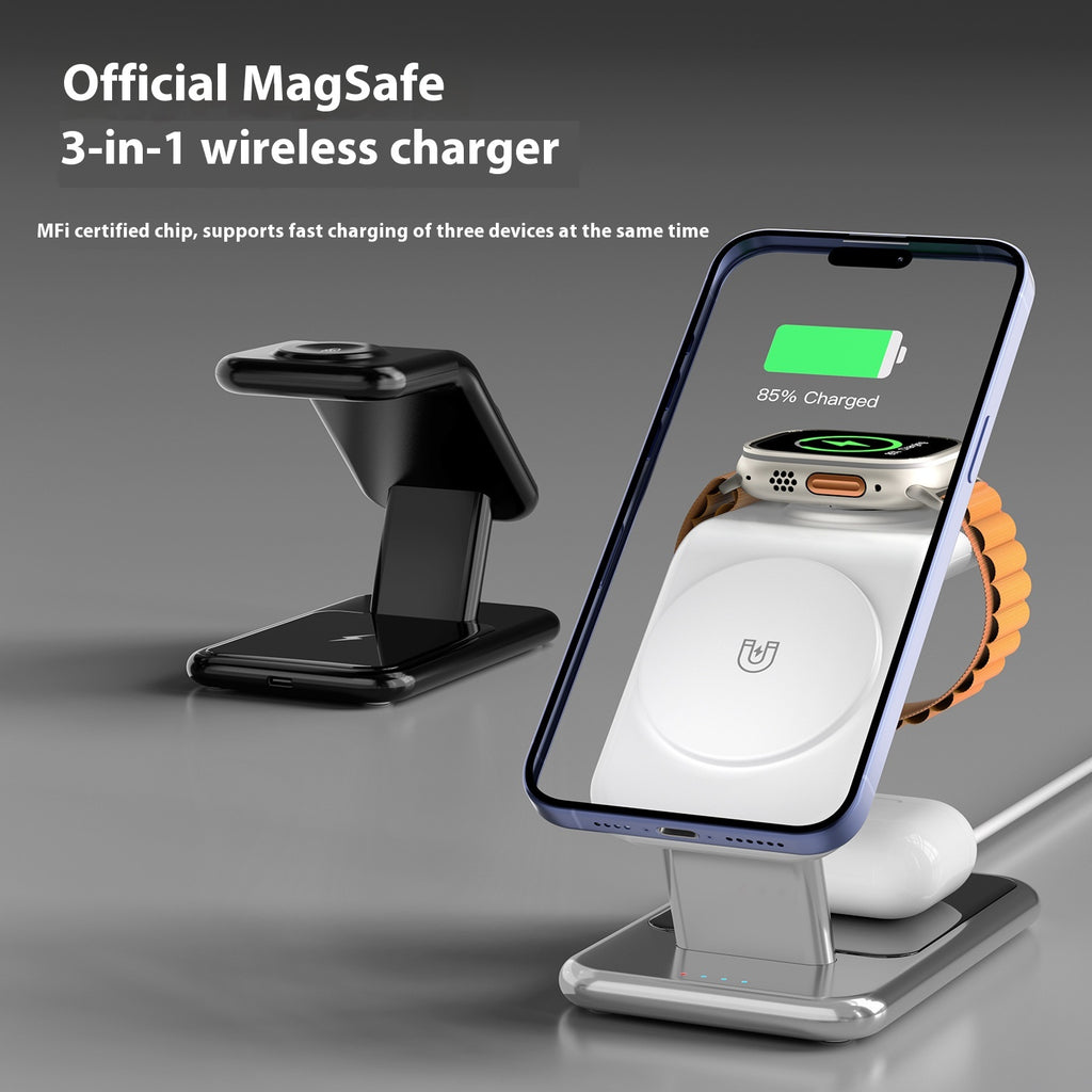 Chargeur de radiotéléphone sans fil sur support magnétique