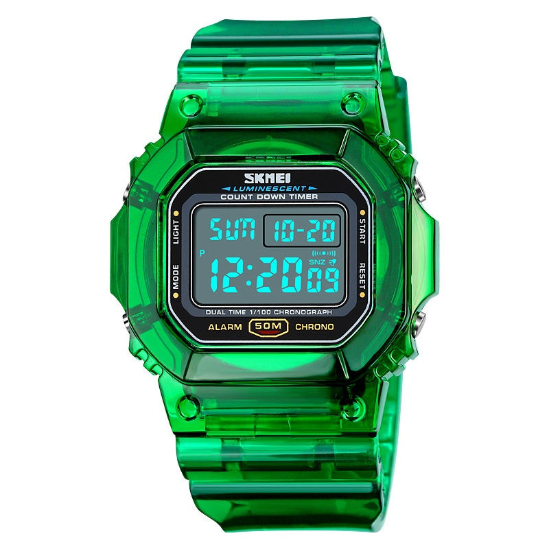 Sports Transparent Strap Multi-fonctions Montre électronique
