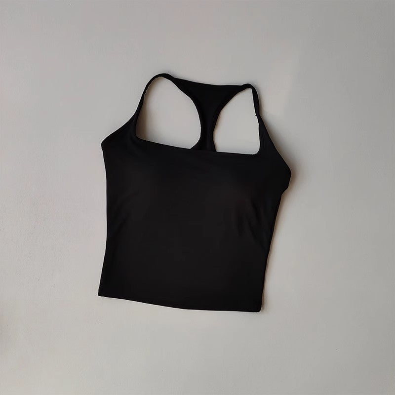 Strap-back Respirant Yoga Tank Top I-Shaped Back Design