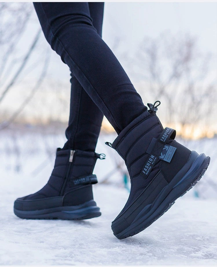 Doublure de laine d'hiver Waterproof Chaussures de coton Casual Hommes
