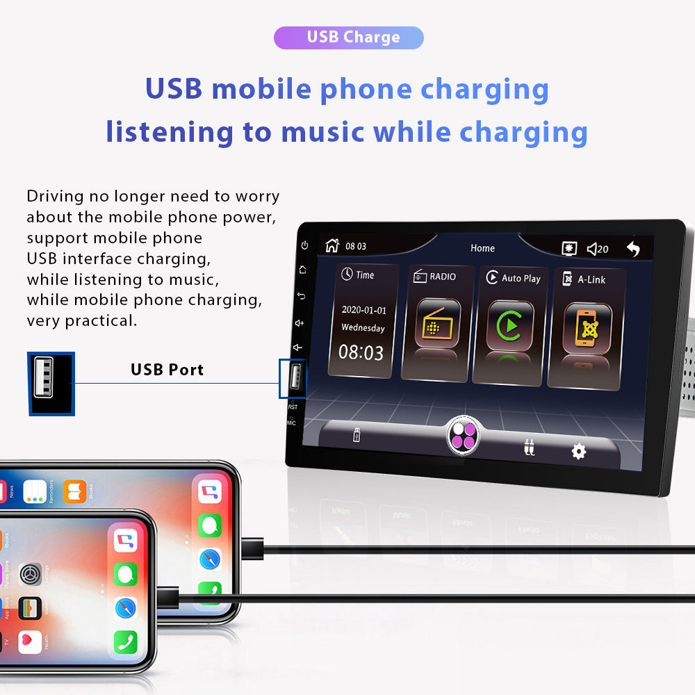 9-inch Single-DIN CarPlay MP5 Player for Cars