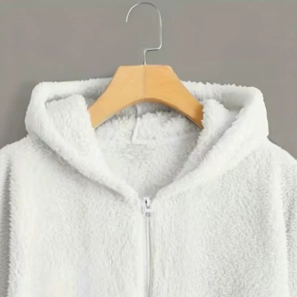 Sweat-shirt à capuche à capuche double face avec veste chaude légère zippée