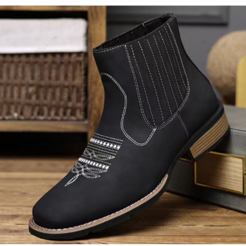 Brodé cheville hommes hauts Martin Bottes
