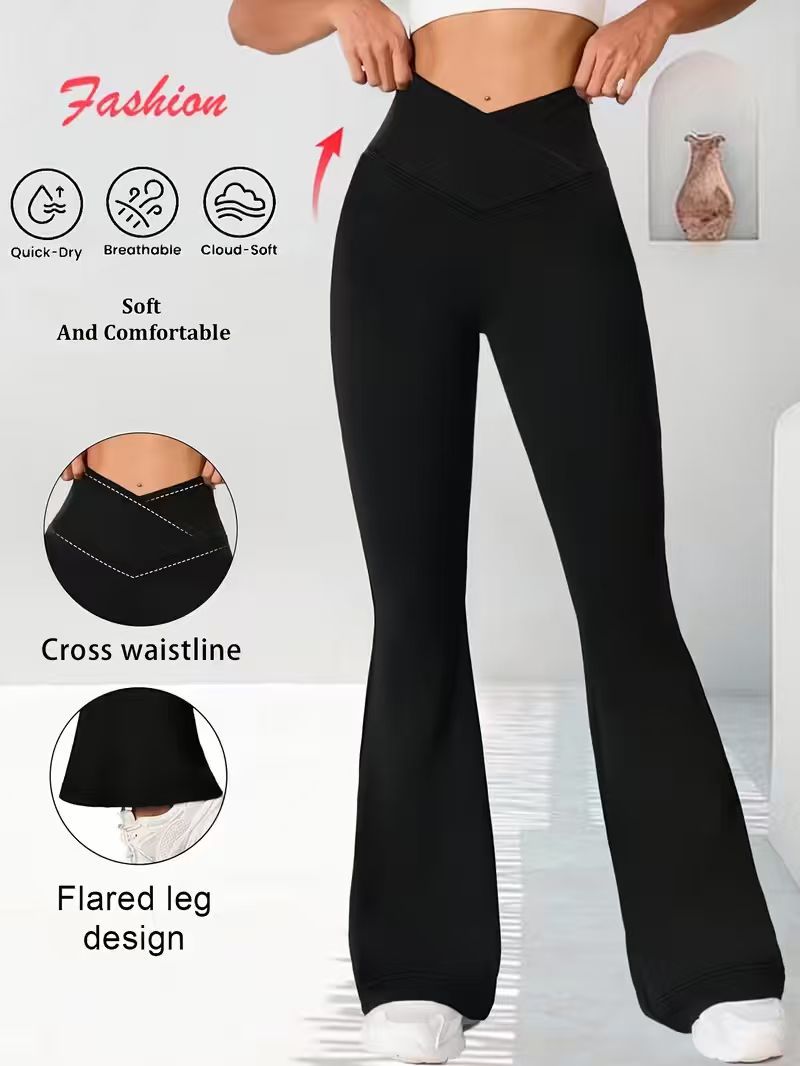 Pantalons de danse à large leg nu