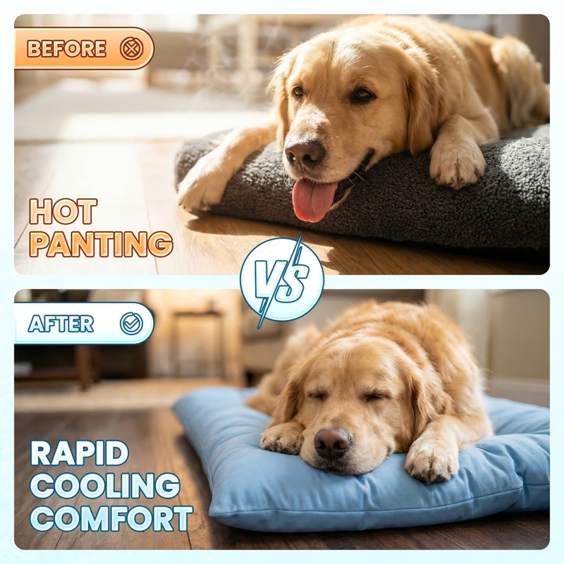 Lit de canapé pour chien extra-grand tapis de refroidissement d'été