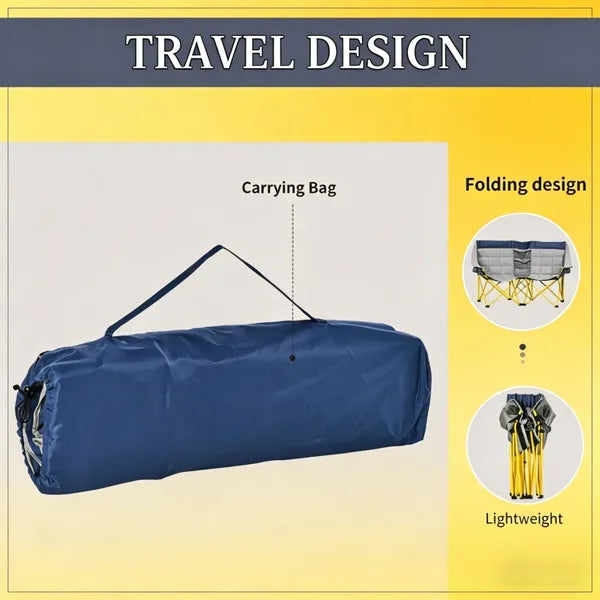 Double folding chair