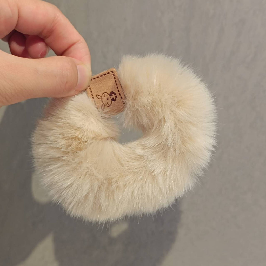 Automne et hiver doux en peluche glutineuse bague de cheveux épais