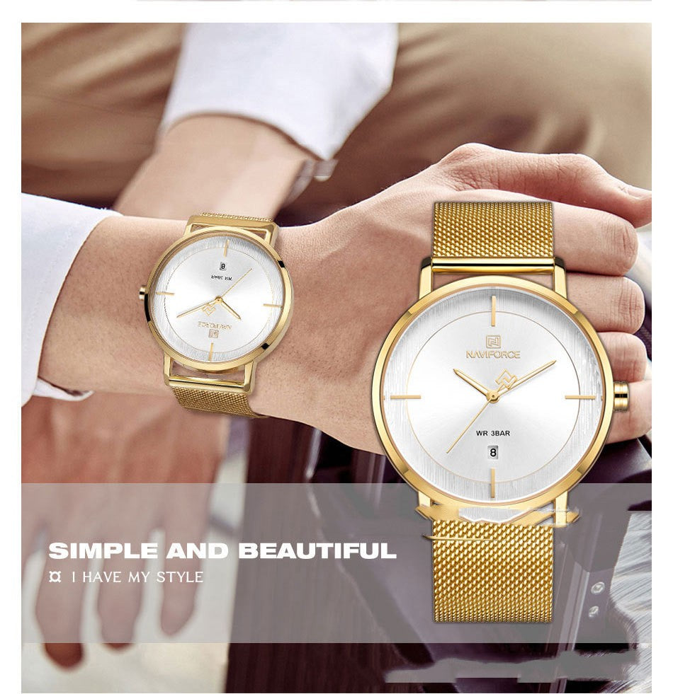 Simple Fashion Waterproof Calendar Quartz Watch
