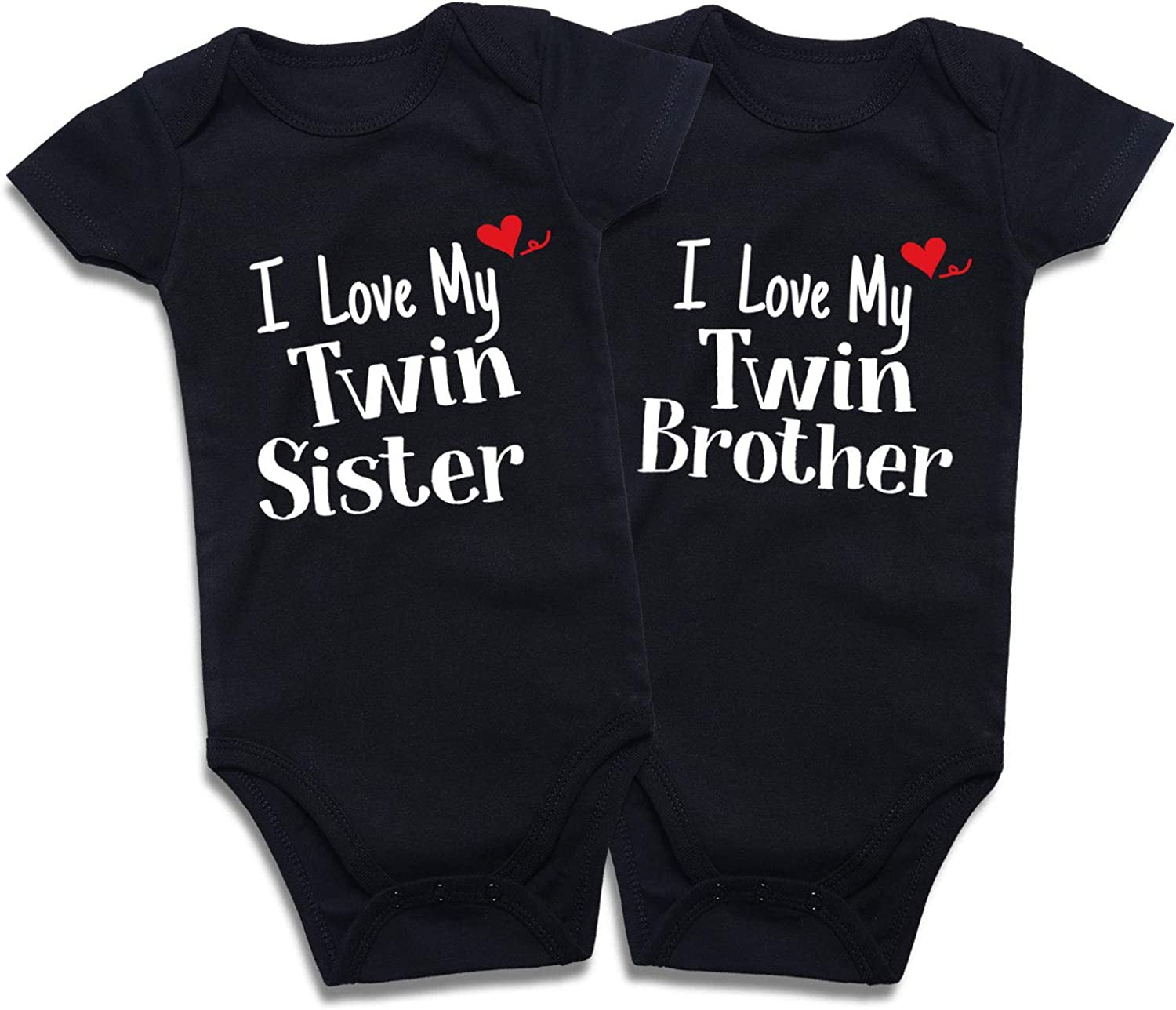 Cotton Baby Onesies 2-Pack - Bodysuit à manches courtes pour jumeaux nouveau-nés - Clothin pour bébé doux