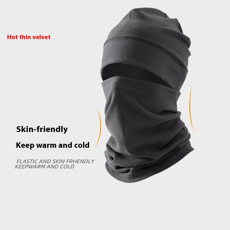 Chapeau de Dralon Masque de vent d'hiver pour hommes Chapeau de mouchoir Couverture en deux parties Cycling Bag Headgear