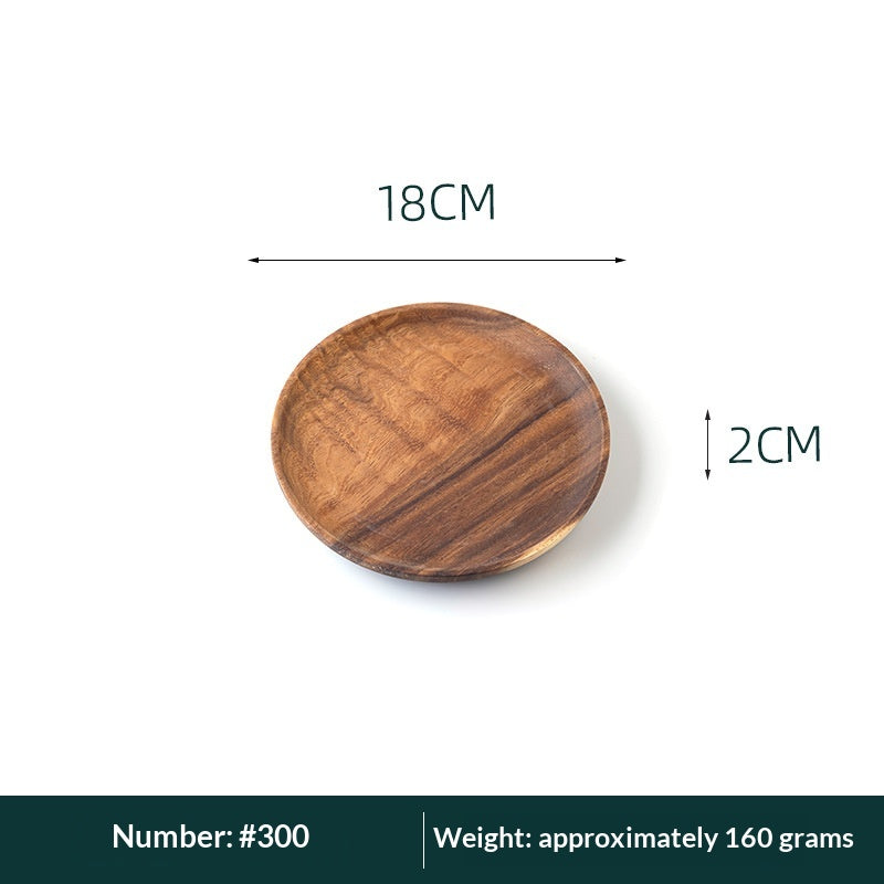 Approvisionnement direct en usine Acacia Saucer en bois massif Restaurant Plateau de fruits