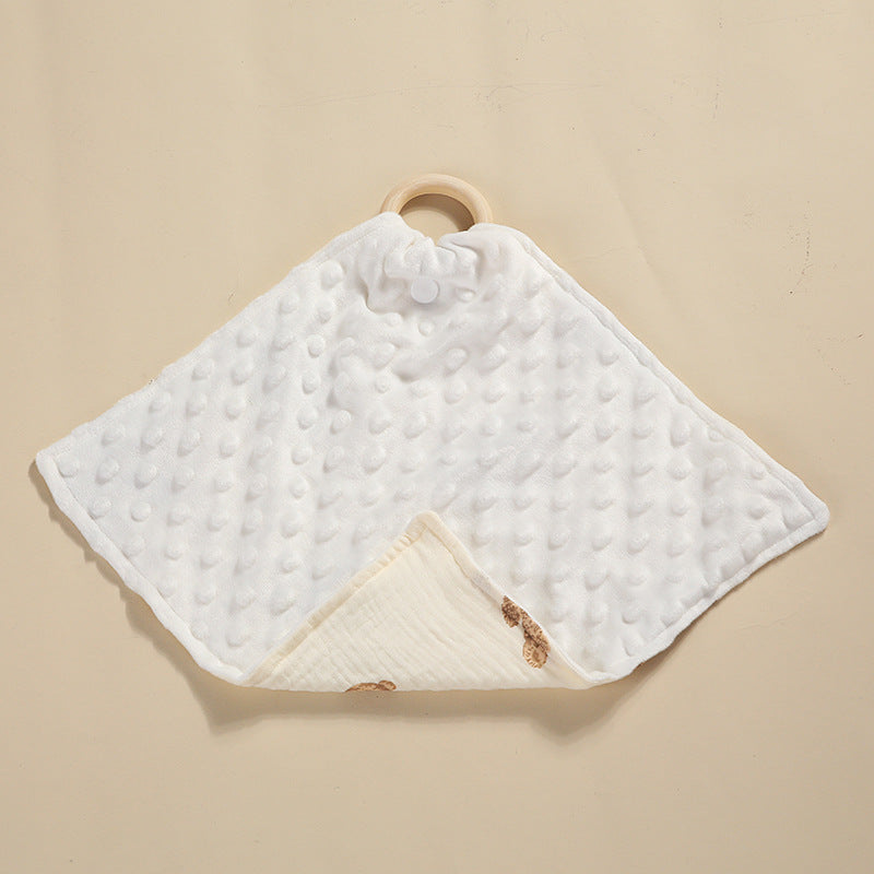 Bite anneau double couche Crêpe Serviette Saliva Baby Doll Square Serviette