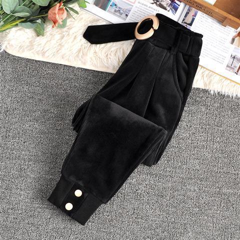 Pantalons Corduroy Filles Automne et Hiver Vêtements Plus Cashmere