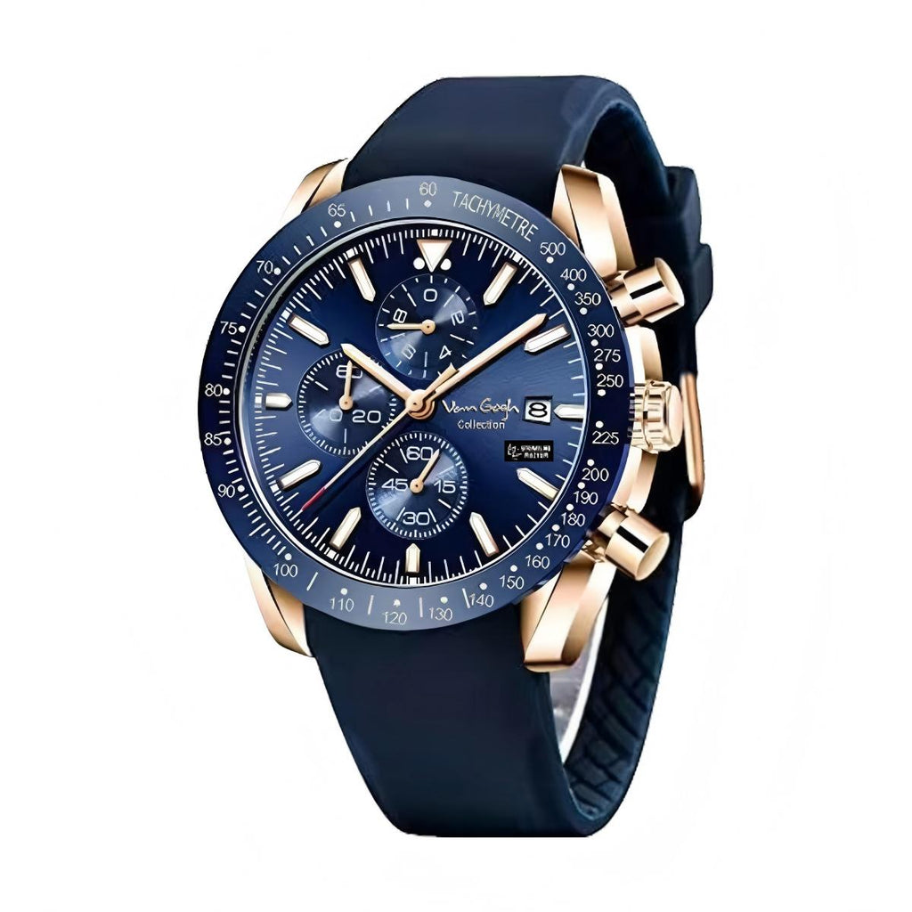 Van Gogh Starry Fantasy Series Montre en caoutchouc pour hommes
