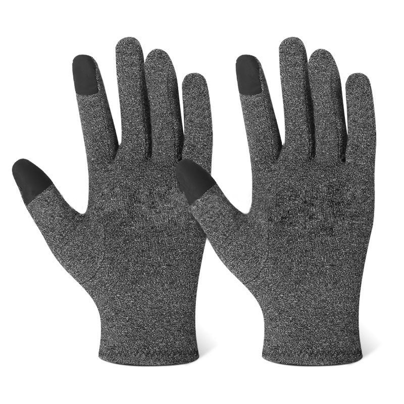 Gants de pression de santé à écran tactile gris