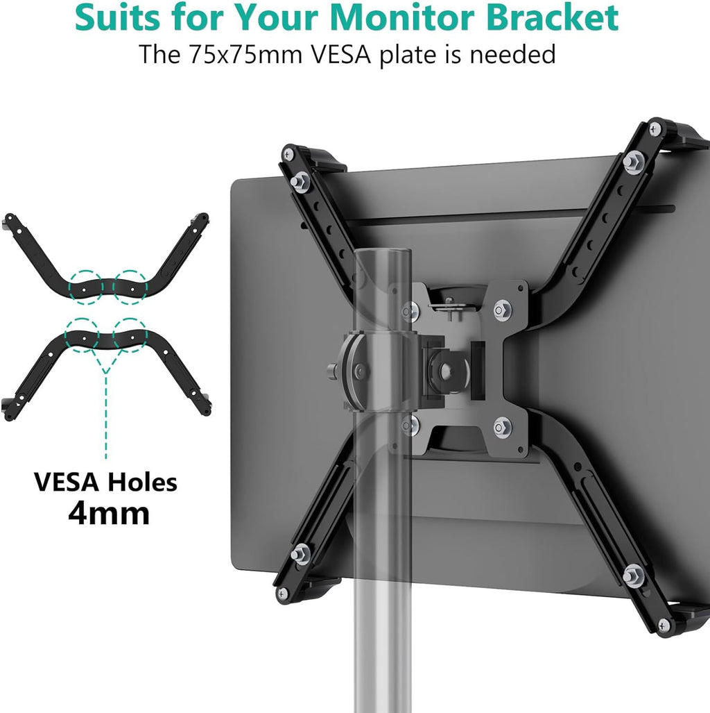 Fixation complète des supports de bureau de moniteur dynamique