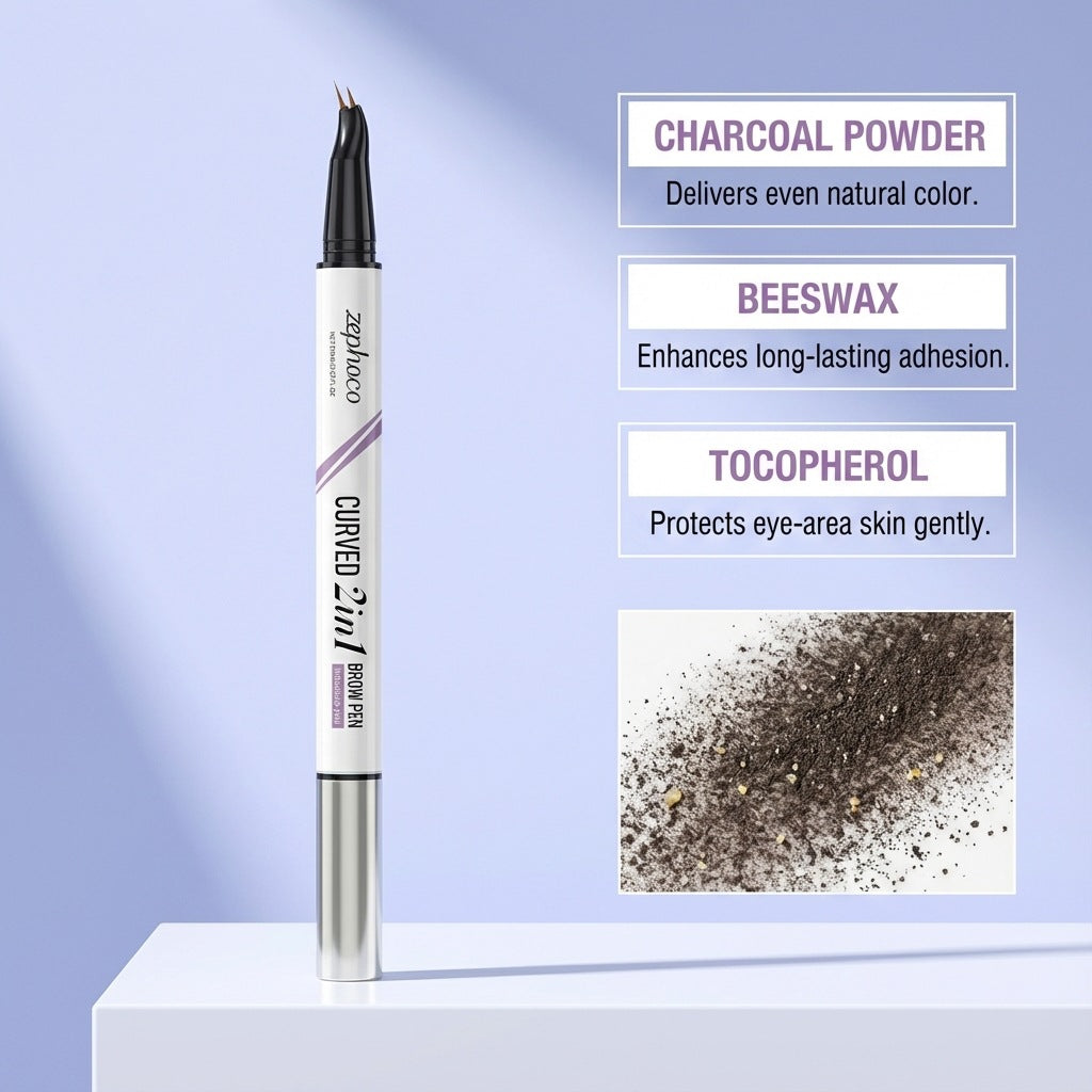 Crayon à sourcils étanche à double extrémité