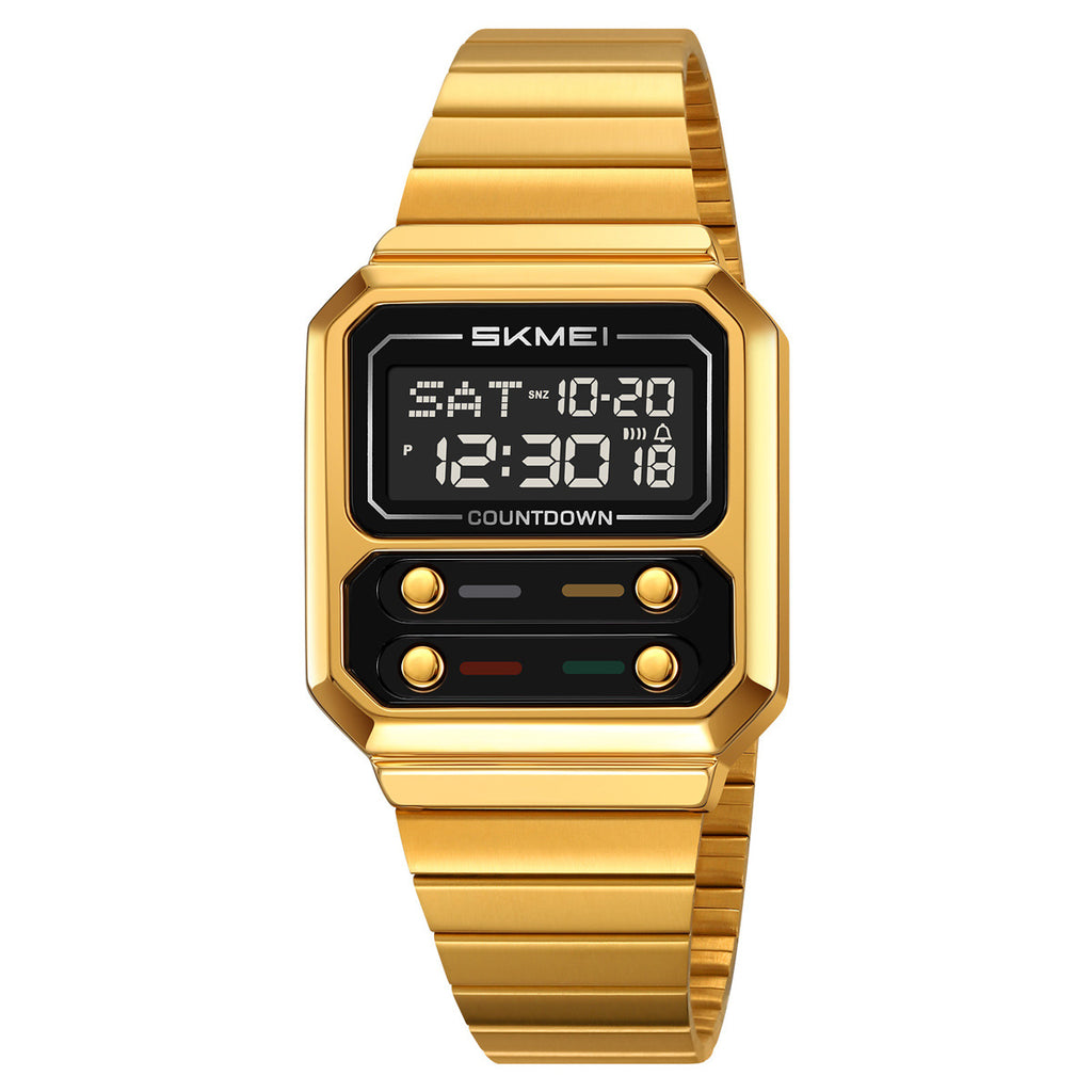 Montre numérique multifonctionnelle rétro homme
