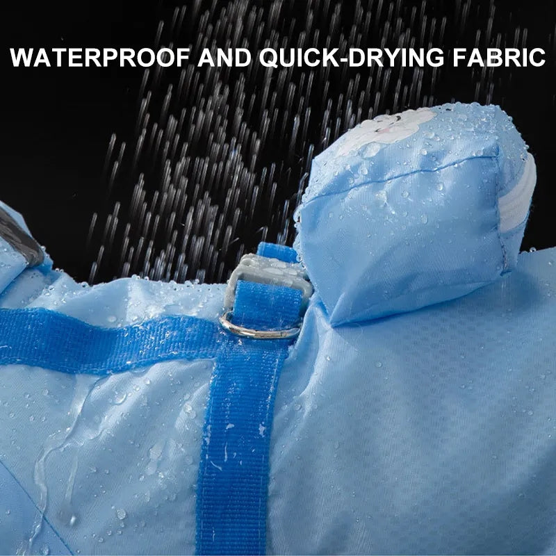 Pet Puppy Dog Raincoat Rain Jacket Coverage 4 Jambes Full Body Protection Waterproof Rainboo