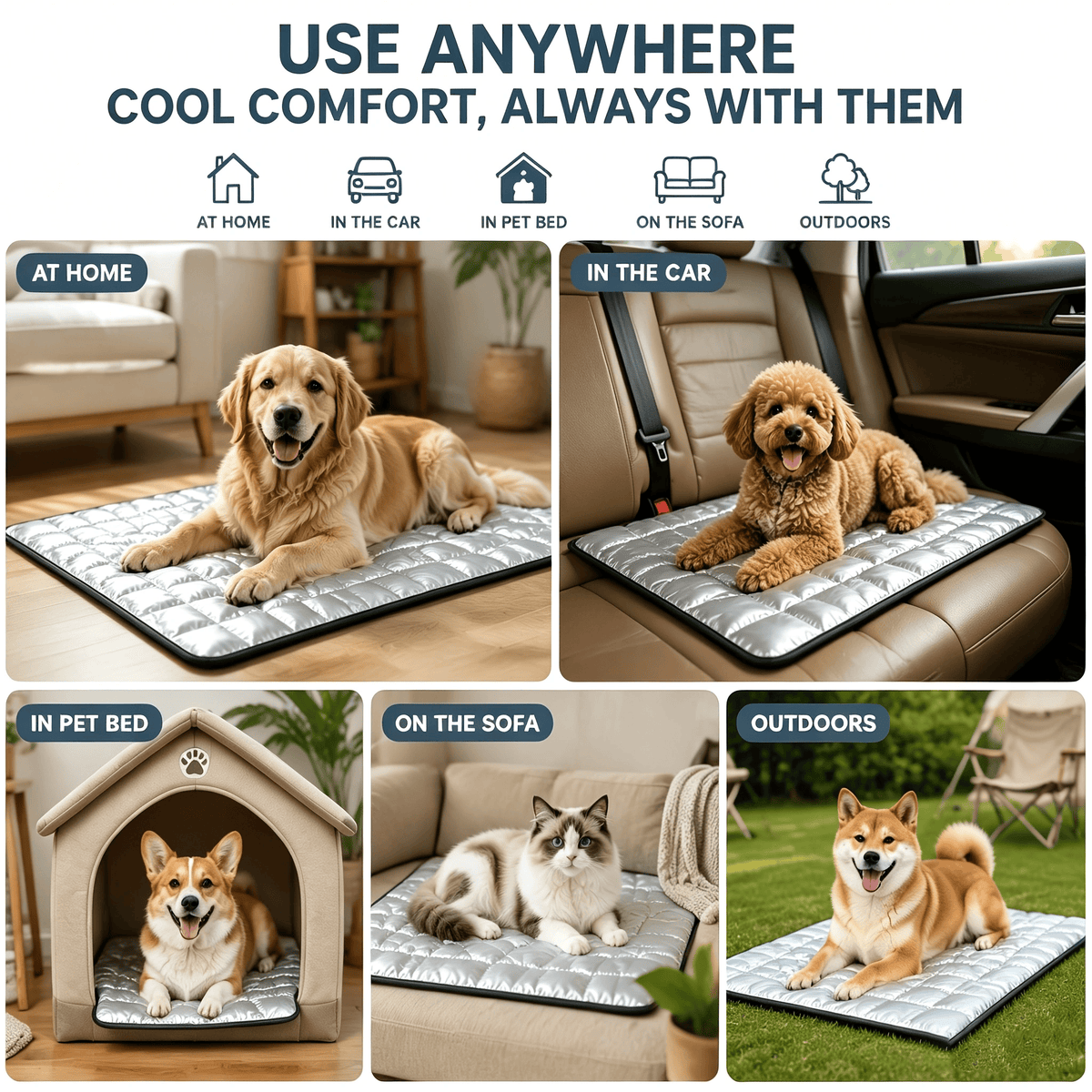 Un must-have quand on sort. Pad pour animaux de compagnie à usages multiples
