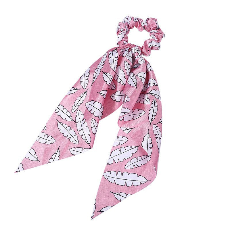 Fashion Long Streamer Imprimé Tissu Tie Accessoire Cheveux Pour Poneytail Tie-up Cheveux Top Cuft