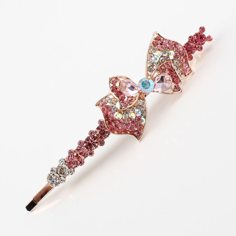 Strass Hair Accessories Hairpin Side Clip Female Word Clip
