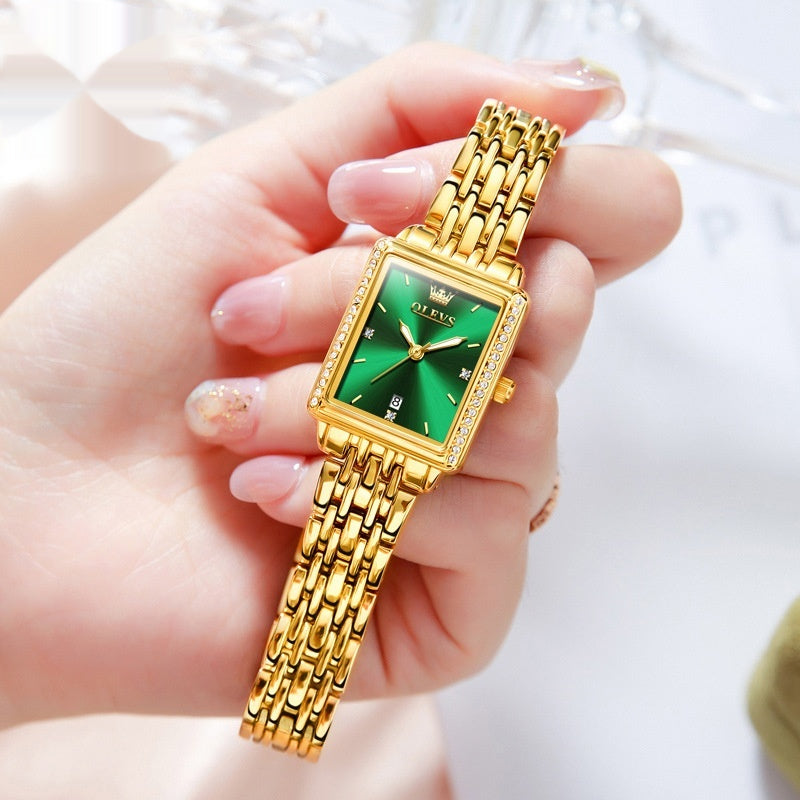 Montre Quartz de mode carrée simple pour femmes