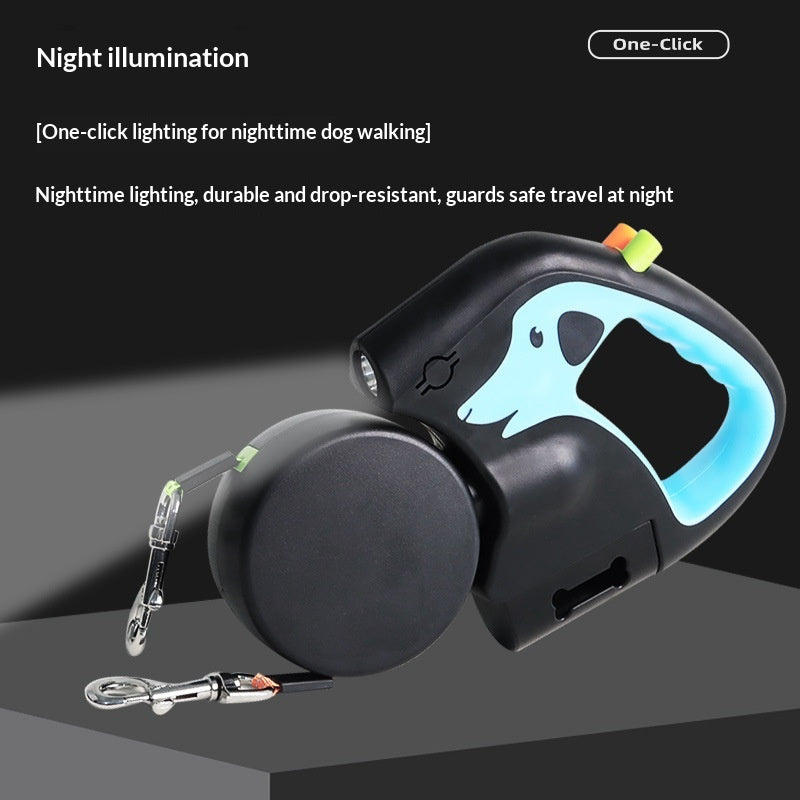 Retractable dual dog leash