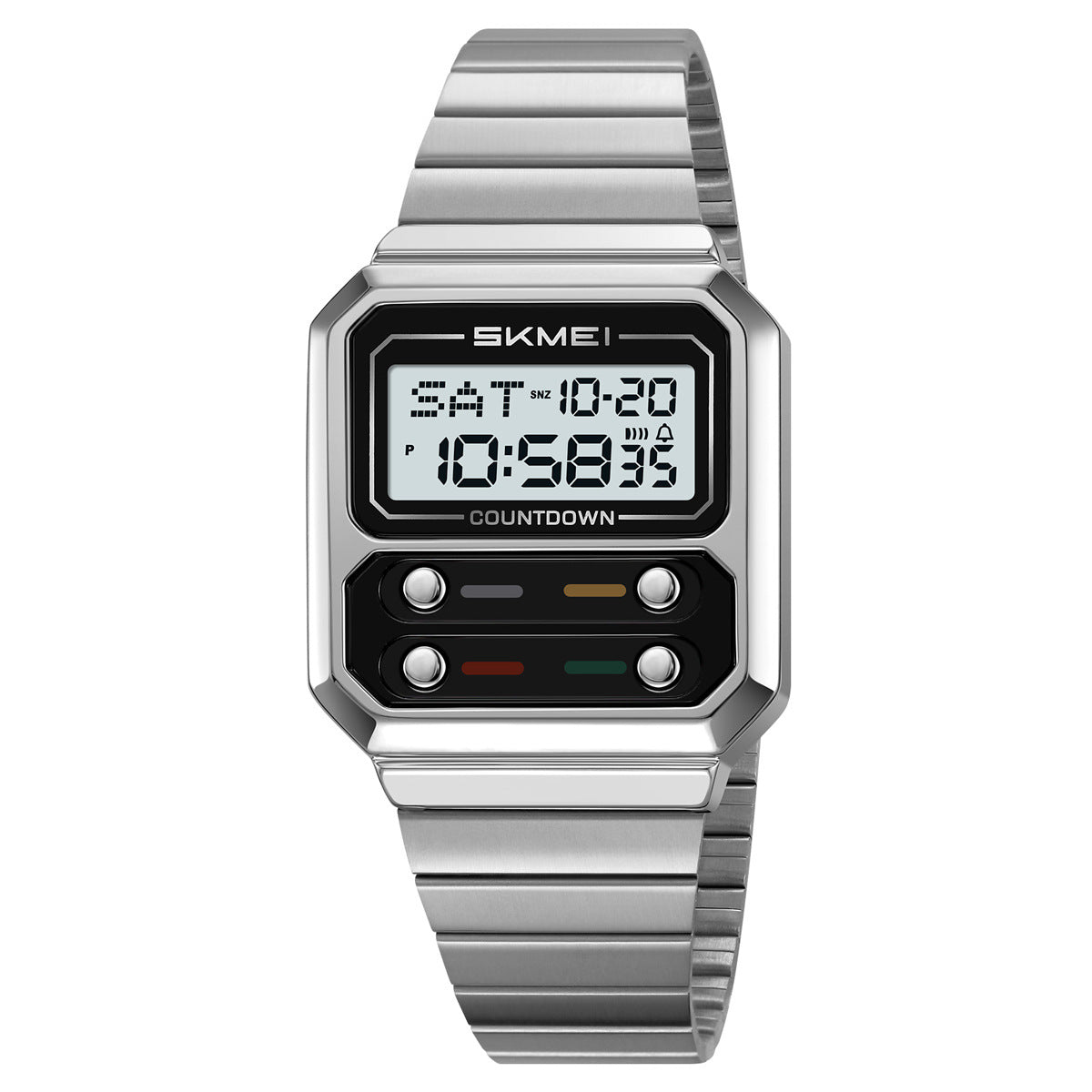 Montre numérique multifonctionnelle rétro homme