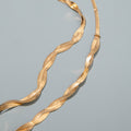 Ceinture de taille à chaîne de serpent à paille métallique