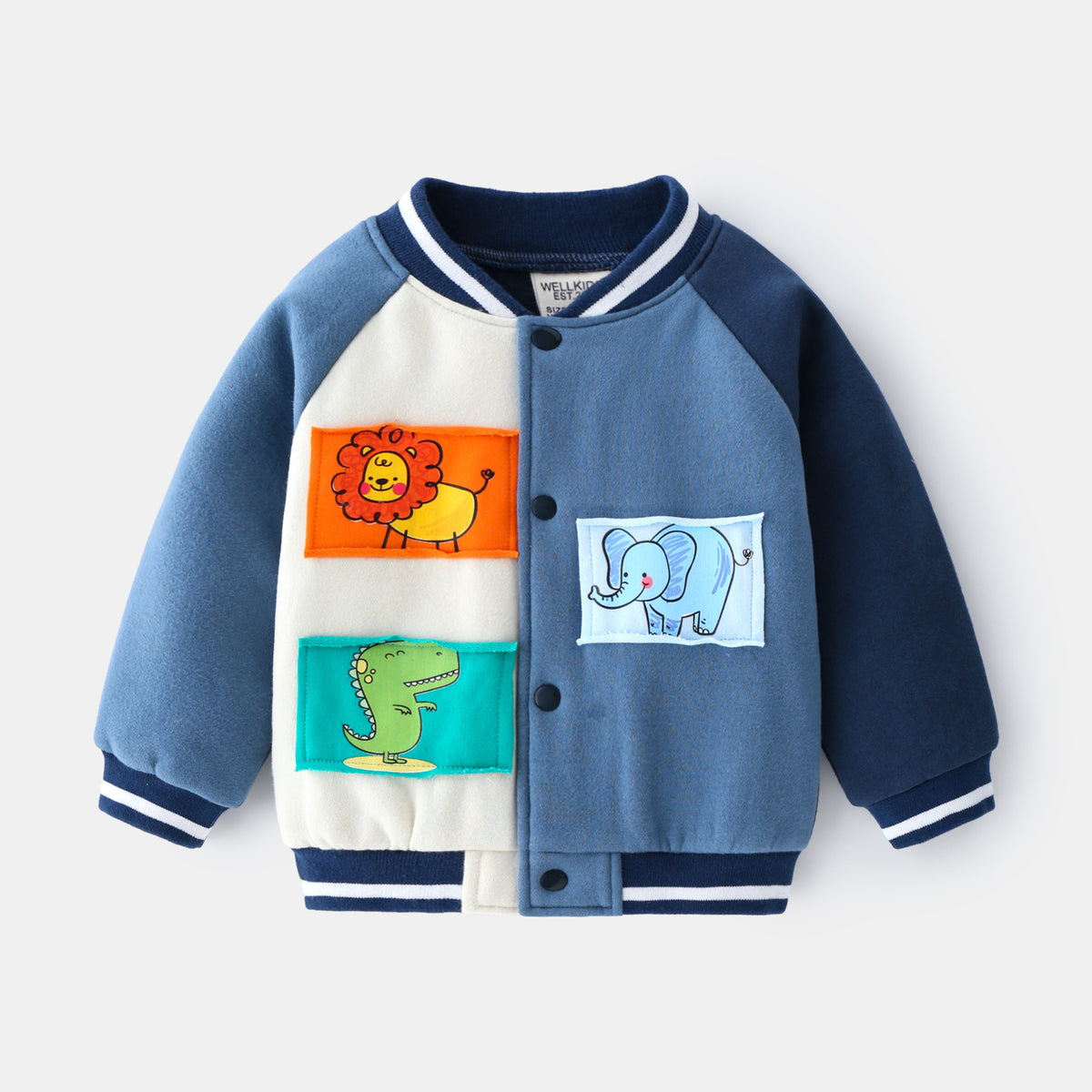 Automne de la mode coréenne Fleece Boys Chemise de baseball