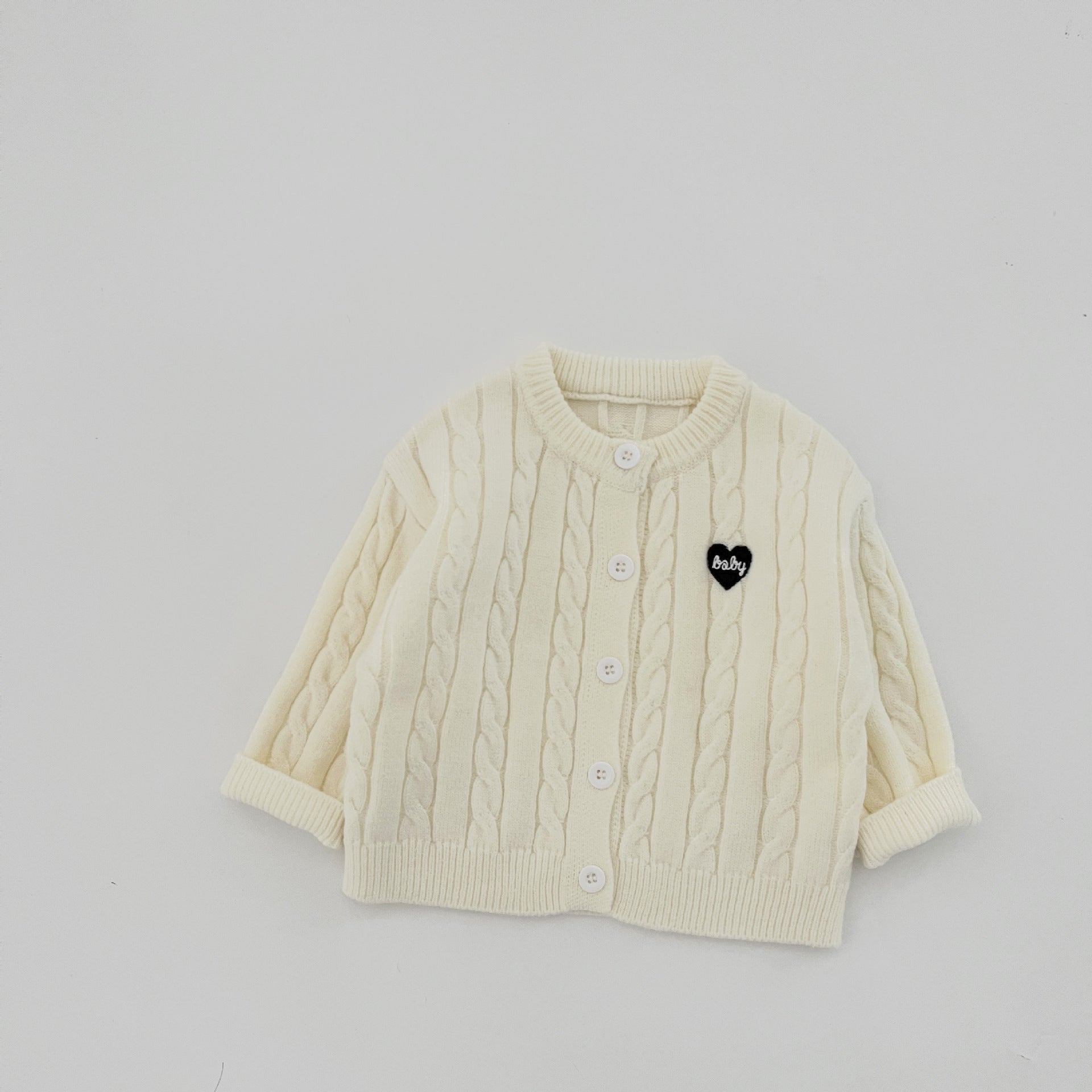 Vêtements Twist-Knit Cardigan Automne Enfants Vêtements de dessus