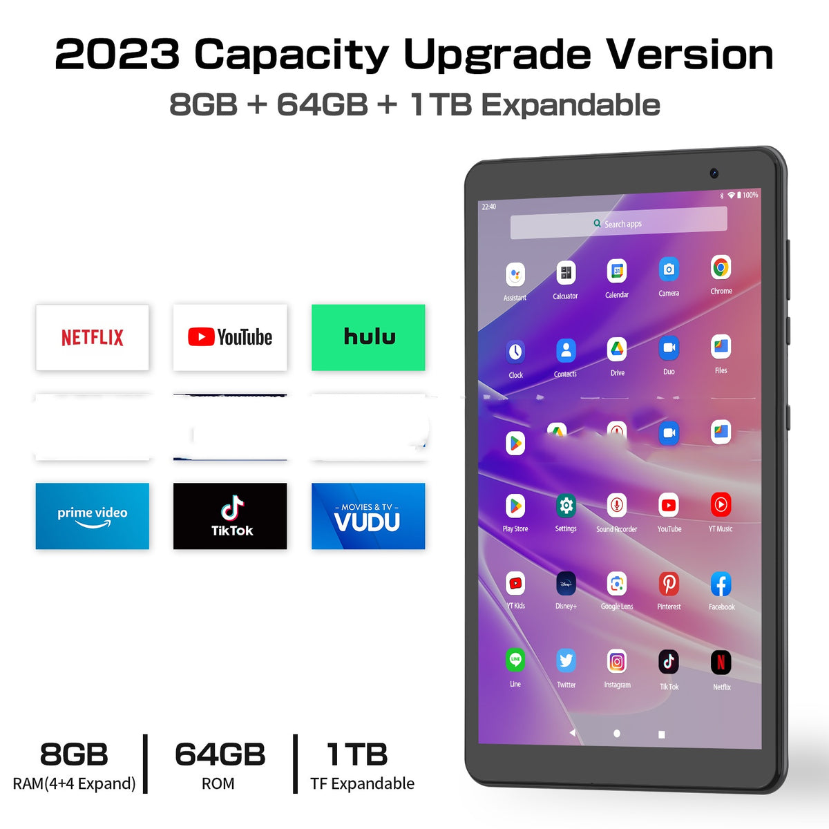 8-inch Android 13 Tablet PC 64GB Large Capacity