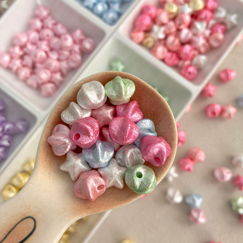 Perles en soie perles acryliques en forme de perles avec trou droit